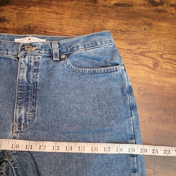Vtg Tommy Hilfiger Jeans 6 Boyfriend Crop Mid Rise Medium Light Wash Y2K - Picture 7 of 11